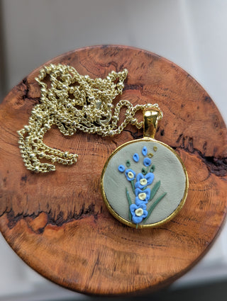 July Birth Flower Clay Necklace