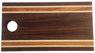 Hole In One - Walnut w/ cherry & maple stripes