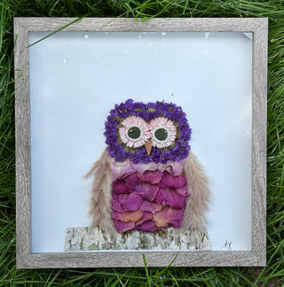 Purple Owl Original Nature Art