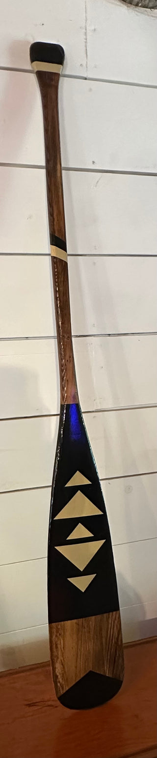 53 Inch Vintage Paddle with Angular Pattern