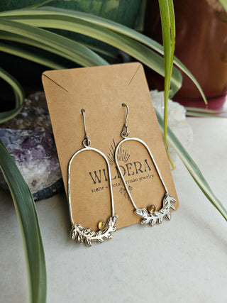 Vine Arch Earrings- Citrine