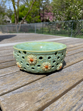 Green Sunflower Secret Garden Bowl