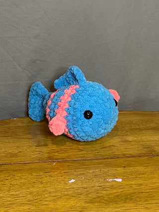 Chubby Fish Plush - Blue/Pink