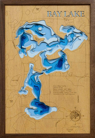 3d Lake Map - Bay Lake XL