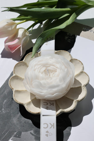 Tranquil Peony Flower Candle