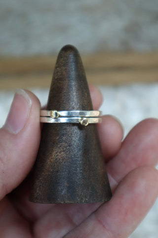 Sterling Silver And Gold Stacker Ring Set