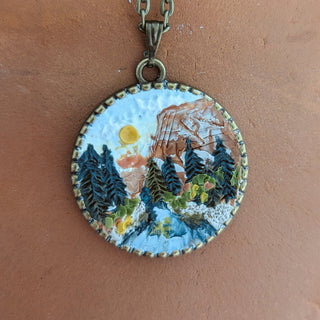 Yosemite National Park Clay Necklace