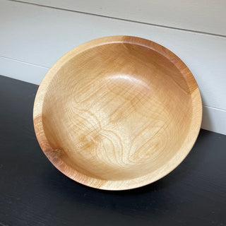 Natural maple serving bowl