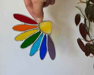 Stained Glass Cone Flower - Rainbow
