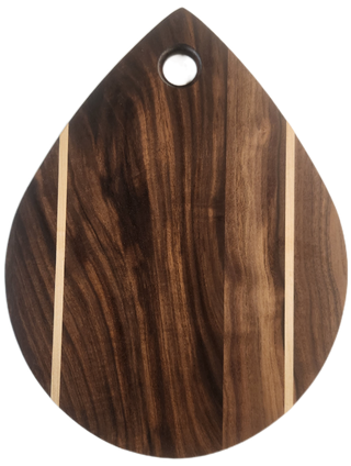 Tear Drop - Figured Walnut w/ vertical maple stripes