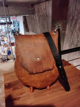 Round Saddlebag - Bison/Black