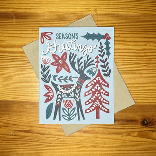 Season's Greetings - Reindeer Card