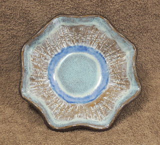 Scalloped trees/bowl 871