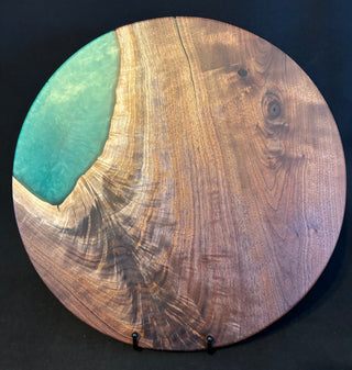 Lazy Susan Walnut/Green