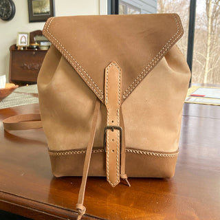 Small Backpack - Buffed Taupe & Natural