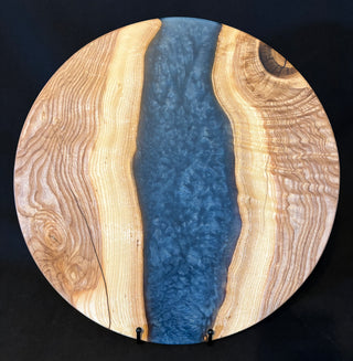 Lazy Susan White Oak/Blue
