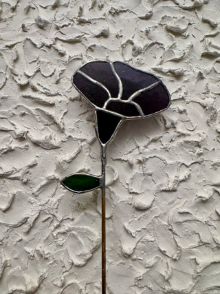 Stained Glass Flower Stake - Morning Glory