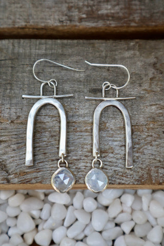 Moonstone And Silver Earrings