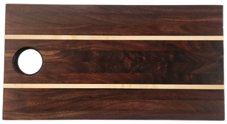 Hole In One - Walnut 2 narrow maple stripe