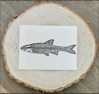 "Minnow" Stamped Card