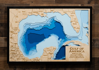 3d Lake Map - Gulf of America
