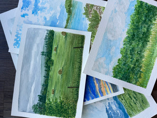 Watercolor landscape Minis