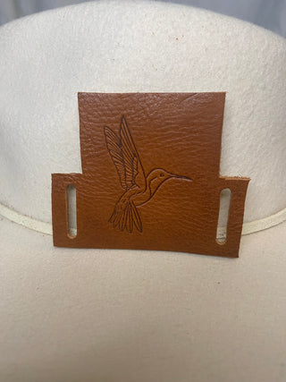 hummingbird Leather Hat Patch