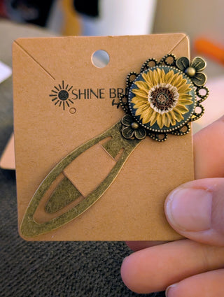 Sunflower Clay Bookmark