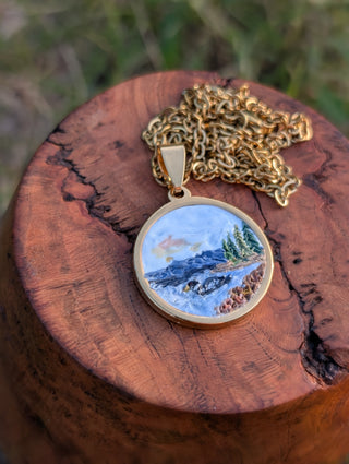 North Shore and Loon Clay Necklace