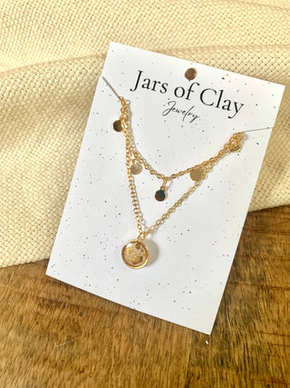 Layered Clay Charm Necklace