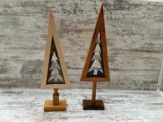 Metal/wood trees