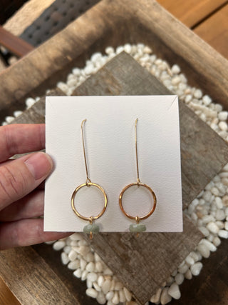 Green Kyanite and 14k Gold Filled Earrings