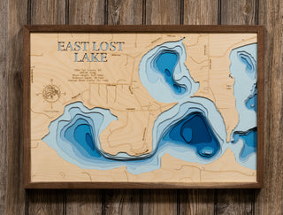 3d Lake Map - East Lost Lake - Large
