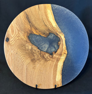 Lazy Susan Oak/Blue