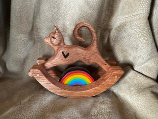 Rocking Cat Over Rainbow