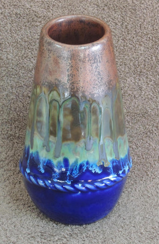 Vase copper/blue 393