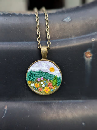 Wildflowers Clay Necklace