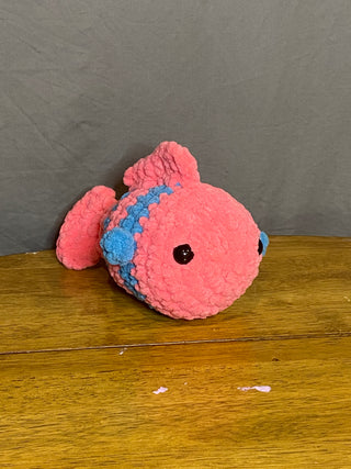 Chubby Fish Plush - Pink/Blue