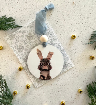 Bunny Printed Nature Animal Ornament