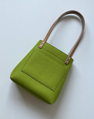 Tote With Inside Snap-Apple Green