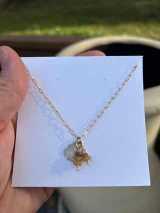 Mixed metal and Opal Necklace