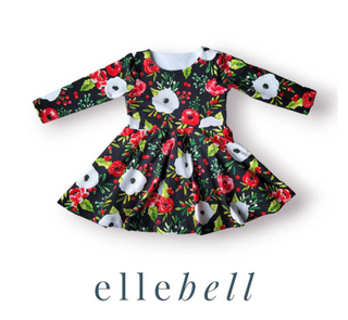 Holiday Floral Dress 3T