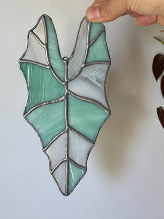 Stained Glass Alocasia Leaf
