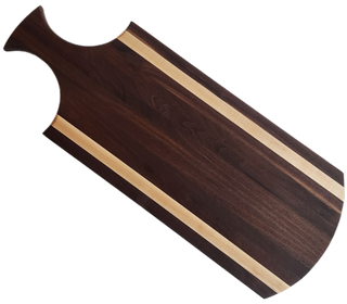 Charcuterie Paddle - walnut/maple stripe