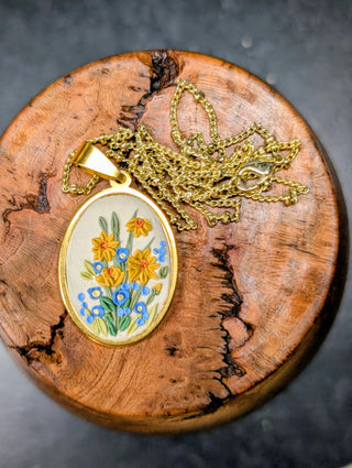 Vintage Inspired Clay Necklace