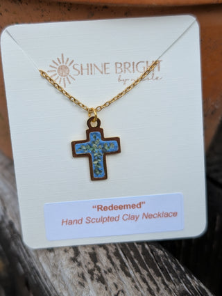 Blue Cross Necklace