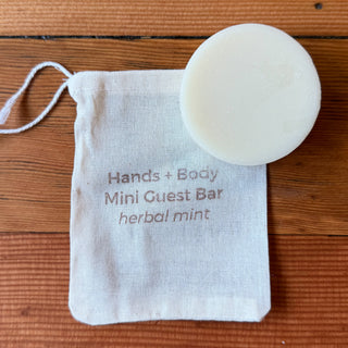 Hands + Body Mini Guest Bar Soap – herbal mint
