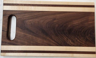 Slide Charcuterie Board - Walnut/Maple Stripe