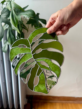Stained Glass Monstera - Light Green