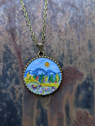 Rocky Mountain National Park Clay Necklace